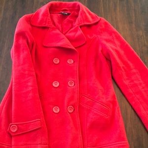 Women’s Red Pea coat